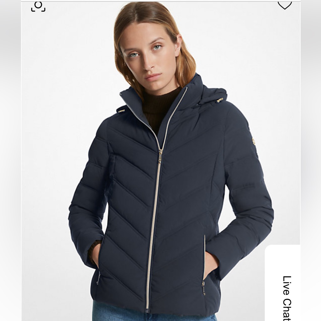 Michael Kors Packable Quilted Puffer Jacket-Navy-Size Xs-Nwt Rp$350